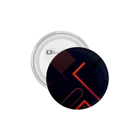 Gradient Geometric Shapes Dark Background Design 1.75  Buttons from ArtsNow.com Front