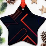 Gradient Geometric Shapes Dark Background Design Ornament (Star)