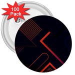 Gradient Geometric Shapes Dark Background Design 3  Buttons (100 pack) 
