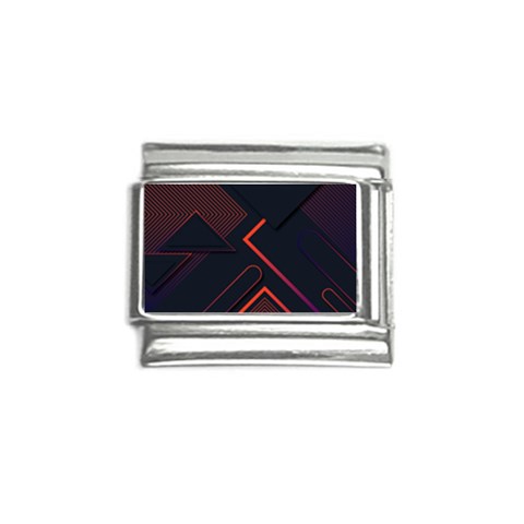 Gradient Geometric Shapes Dark Background Design Italian Charm (9mm) from ArtsNow.com Front