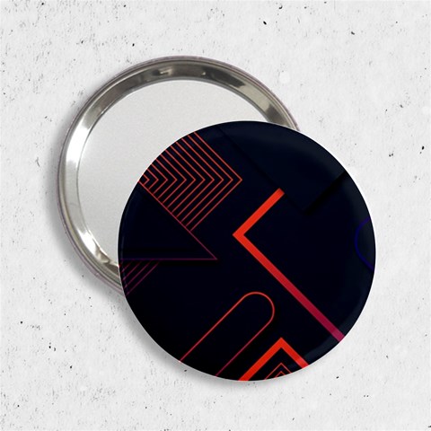 Gradient Geometric Shapes Dark Background Design 2.25  Handbag Mirrors from ArtsNow.com Front