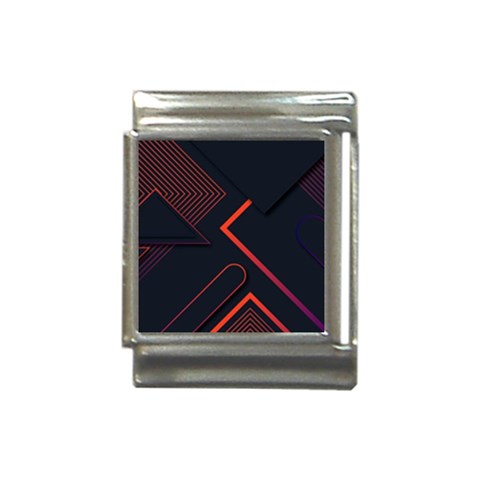 Gradient Geometric Shapes Dark Background Design Italian Charm (13mm) from ArtsNow.com Front