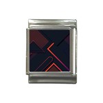 Gradient Geometric Shapes Dark Background Design Italian Charm (13mm)
