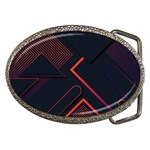 Gradient Geometric Shapes Dark Background Design Belt Buckles