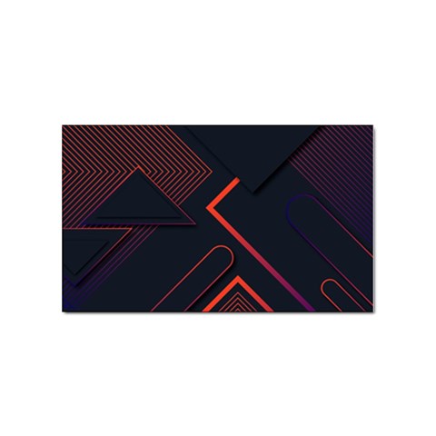 Gradient Geometric Shapes Dark Background Design Sticker (Rectangular) from ArtsNow.com Front
