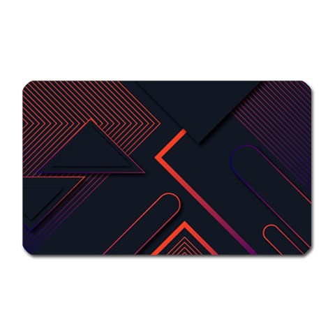 Gradient Geometric Shapes Dark Background Design Magnet (Rectangular) from ArtsNow.com Front