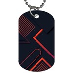 Gradient Geometric Shapes Dark Background Design Dog Tag (One Side)