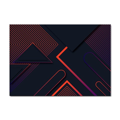 Gradient Geometric Shapes Dark Background Design Sticker A4 (100 pack) from ArtsNow.com Front