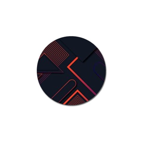 Gradient Geometric Shapes Dark Background Design Golf Ball Marker (4 pack) from ArtsNow.com Front