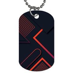 Gradient Geometric Shapes Dark Background Design Dog Tag (Two Sides) from ArtsNow.com Back