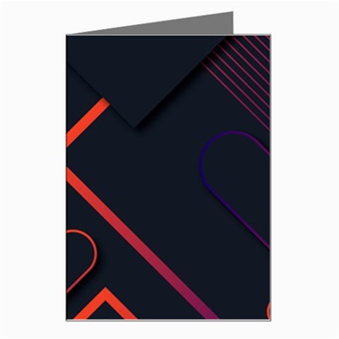 Gradient Geometric Shapes Dark Background Design Greeting Card from ArtsNow.com Left