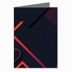 Gradient Geometric Shapes Dark Background Design Greeting Card from ArtsNow.com Left