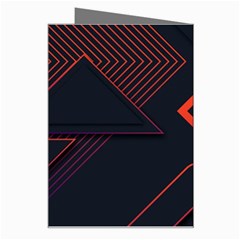 Gradient Geometric Shapes Dark Background Design Greeting Card from ArtsNow.com Right
