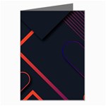 Gradient Geometric Shapes Dark Background Design Greeting Cards (Pkg of 8)