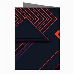 Gradient Geometric Shapes Dark Background Design Greeting Cards (Pkg of 8) from ArtsNow.com Right