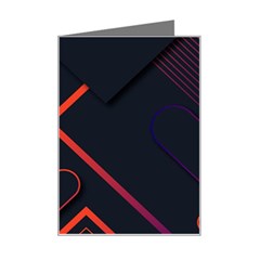Gradient Geometric Shapes Dark Background Design Mini Greeting Card from ArtsNow.com Left