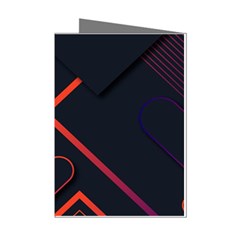 Gradient Geometric Shapes Dark Background Design Mini Greeting Cards (Pkg of 8) from ArtsNow.com Left