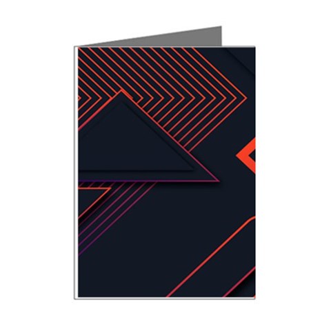 Gradient Geometric Shapes Dark Background Design Mini Greeting Cards (Pkg of 8) from ArtsNow.com Right