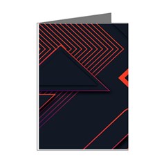 Gradient Geometric Shapes Dark Background Design Mini Greeting Cards (Pkg of 8) from ArtsNow.com Right