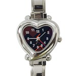 Gradient Geometric Shapes Dark Background Design Heart Italian Charm Watch