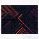 Gradient Geometric Shapes Dark Background Design Rectangular Jigsaw Puzzl