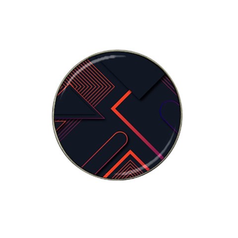 Gradient Geometric Shapes Dark Background Design Hat Clip Ball Marker (10 pack) from ArtsNow.com Front
