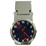 Gradient Geometric Shapes Dark Background Design Money Clip Watches