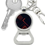 Gradient Geometric Shapes Dark Background Design Bottle Opener Key Chain