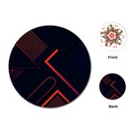 Gradient Geometric Shapes Dark Background Design Playing Cards Single Design (Round)