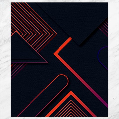 Gradient Geometric Shapes Dark Background Design Canvas 8  x 10  from ArtsNow.com 8.15 x9.66  Canvas - 1