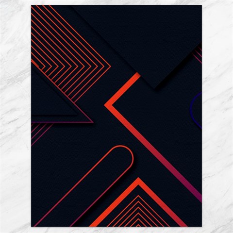 Gradient Geometric Shapes Dark Background Design Canvas 18  x 24  from ArtsNow.com 17.8 x23.08  Canvas - 1