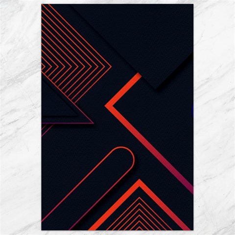 Gradient Geometric Shapes Dark Background Design Canvas 24  x 36  from ArtsNow.com 23.35 x34.74  Canvas - 1