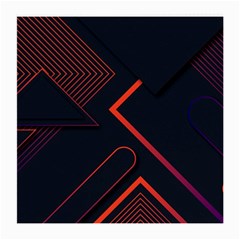 Gradient Geometric Shapes Dark Background Design Medium Glasses Cloth (2 Sides) from ArtsNow.com Back