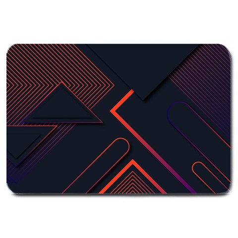 Gradient Geometric Shapes Dark Background Design Large Doormat from ArtsNow.com 30 x20  Door Mat