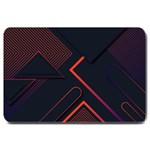 Gradient Geometric Shapes Dark Background Design Large Doormat