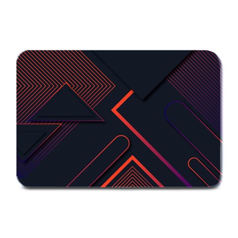 Gradient Geometric Shapes Dark Background Design Plate Mats from ArtsNow.com 18 x12  Plate Mat