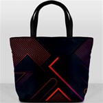 Gradient Geometric Shapes Dark Background Design Bucket Bag