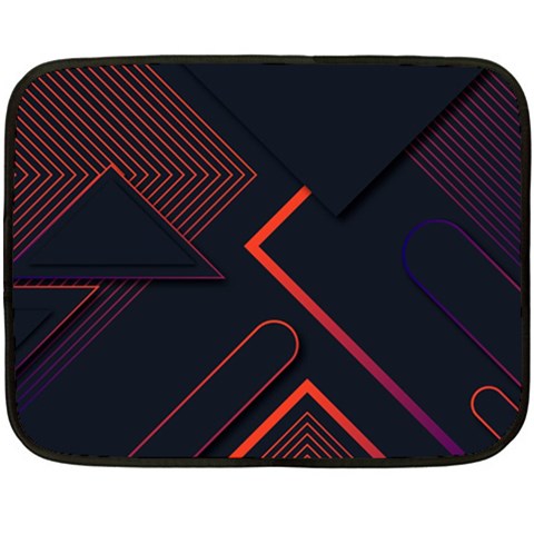 Gradient Geometric Shapes Dark Background Design Fleece Blanket (Mini) from ArtsNow.com 35 x27  Blanket