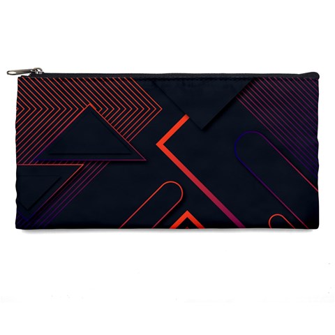 Gradient Geometric Shapes Dark Background Design Pencil Case from ArtsNow.com Front