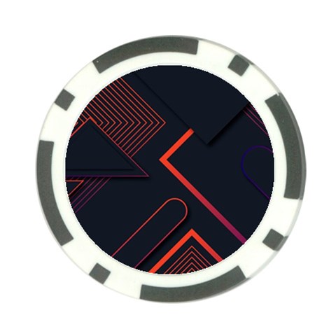 Gradient Geometric Shapes Dark Background Design Poker Chip Card Guard (10 pack) from ArtsNow.com Front