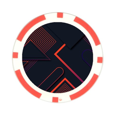 Gradient Geometric Shapes Dark Background Design Poker Chip Card Guard (10 pack) from ArtsNow.com Front