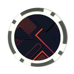 Gradient Geometric Shapes Dark Background Design Poker Chip Card Guard (10 pack) from ArtsNow.com Back