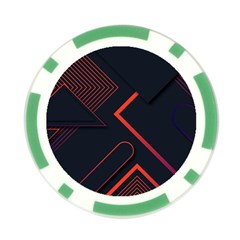 Gradient Geometric Shapes Dark Background Design Poker Chip Card Guard (10 pack) from ArtsNow.com Back