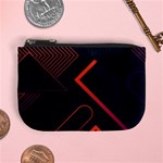 Gradient Geometric Shapes Dark Background Design Mini Coin Purse