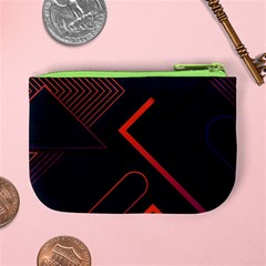 Gradient Geometric Shapes Dark Background Design Mini Coin Purse from ArtsNow.com Back
