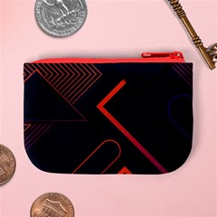 Gradient Geometric Shapes Dark Background Design Mini Coin Purse from ArtsNow.com Back