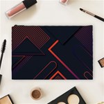 Gradient Geometric Shapes Dark Background Design Cosmetic Bag (Large)