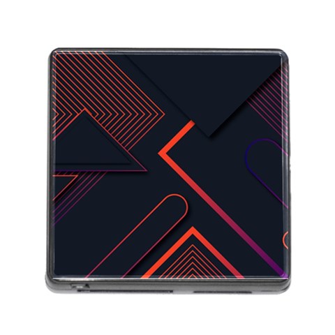 Gradient Geometric Shapes Dark Background Design Memory Card Reader (Square 5 Slot) from ArtsNow.com Front