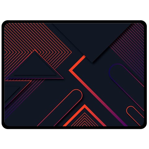 Gradient Geometric Shapes Dark Background Design Fleece Blanket (Large) from ArtsNow.com 80 x60  Blanket Front