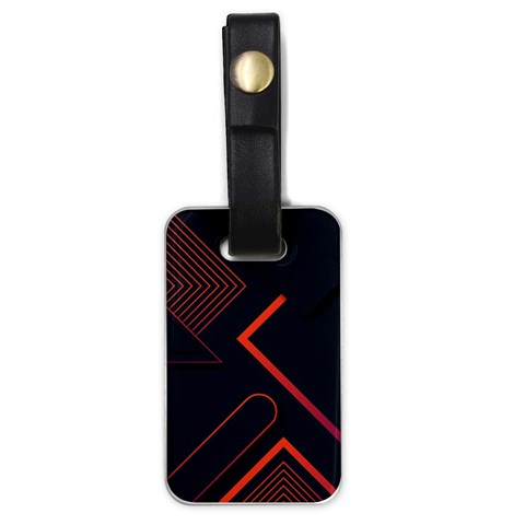 Gradient Geometric Shapes Dark Background Design Luggage Tag (one side) from ArtsNow.com Front